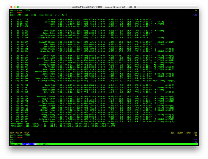 sample output from ff-stats script