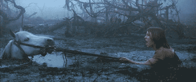 Atreyu pulling Artax in the Swamp of Sadness Atreyu pulling Artax in the Swamp of Sadness