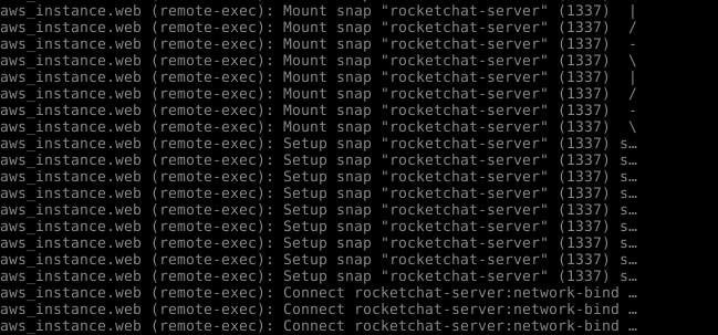 terraform apply output