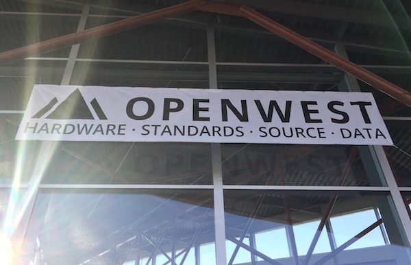 OpenWest conference sign