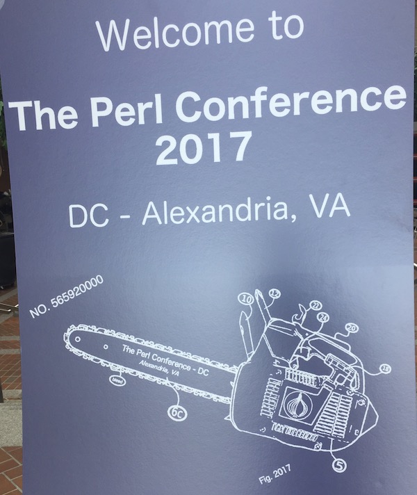 The Perl Conference in DC welcome sign